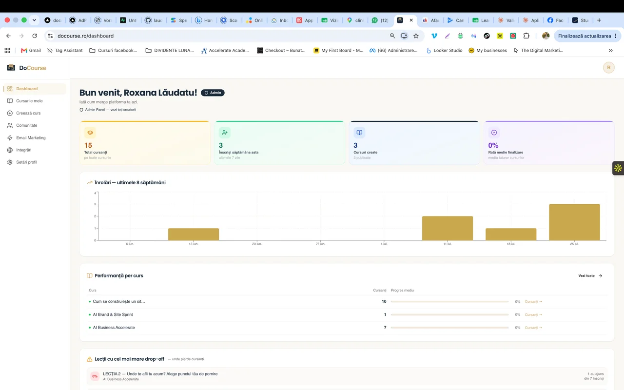 DoCourse.ro, platformă SaaS de cursuri online
